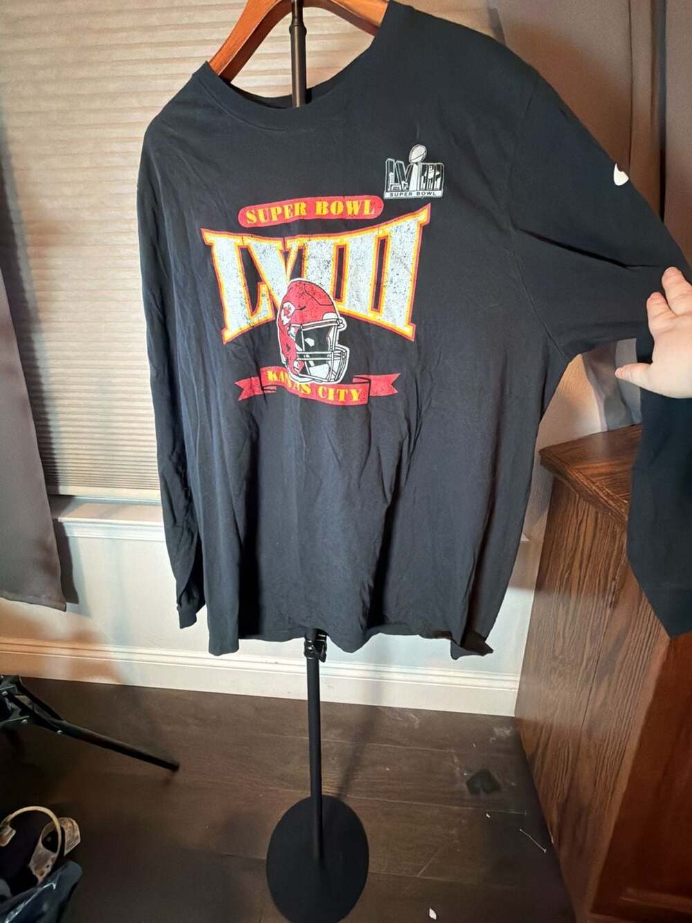 Nike Super Bowl LVIII Kansas City Long Sleeve Shirt Size XXL